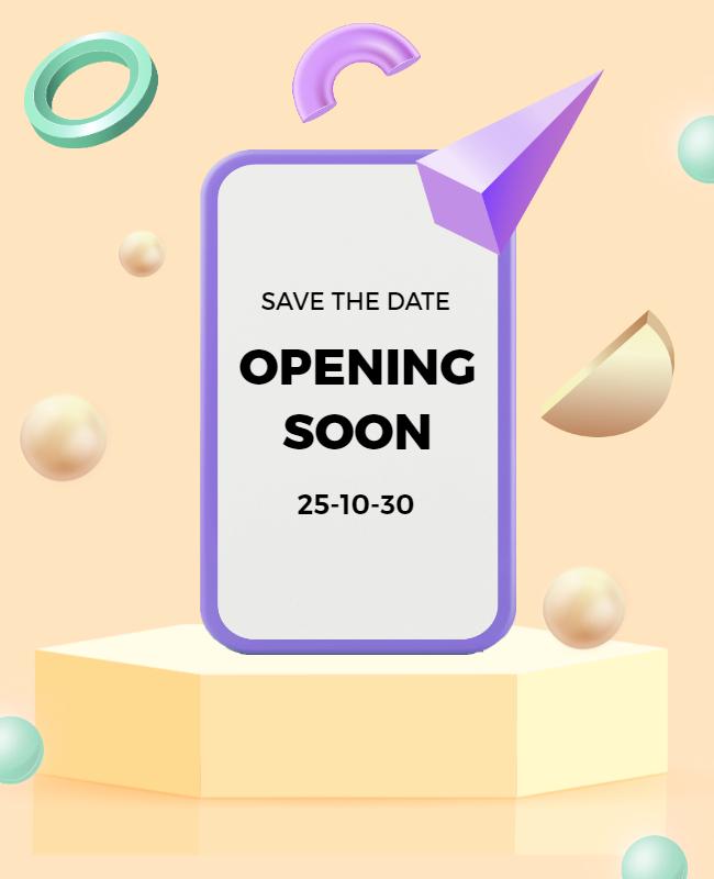 Store Opening Announcement Flyer Template