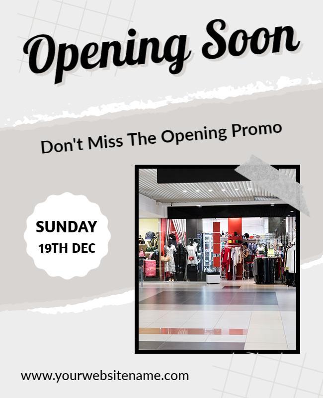 Store Opening Event Promotion Flyer Template