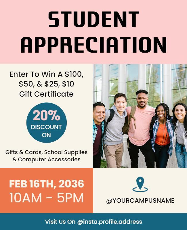 Student Appreciation Event Flyer Template