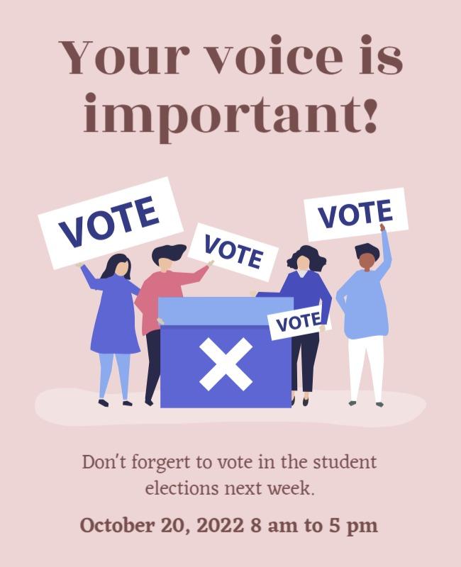 Student Elections Voting Encouragement Flyer Template