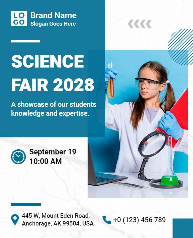 Student Science Fair Event Flyer Template