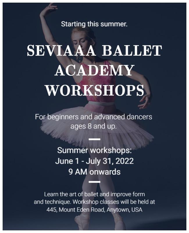 Summer Ballet Workshop Promotion Flyer Template