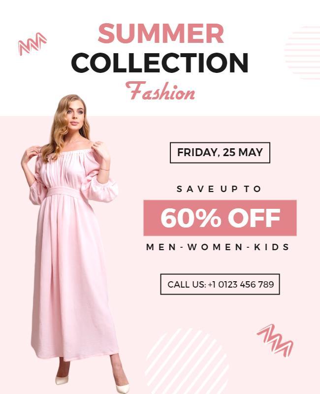 Summer Fashion Sale Discount Flyer Template