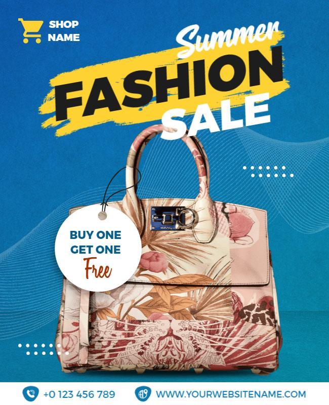 Summer Fashion Sale Promotion Flyer Template