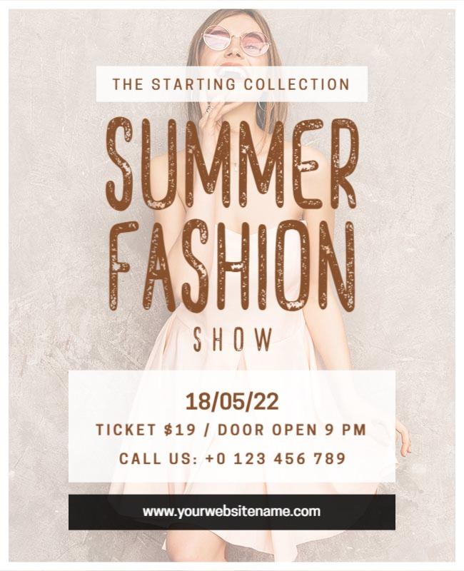 Summer Fashion Show Event Flyer Template