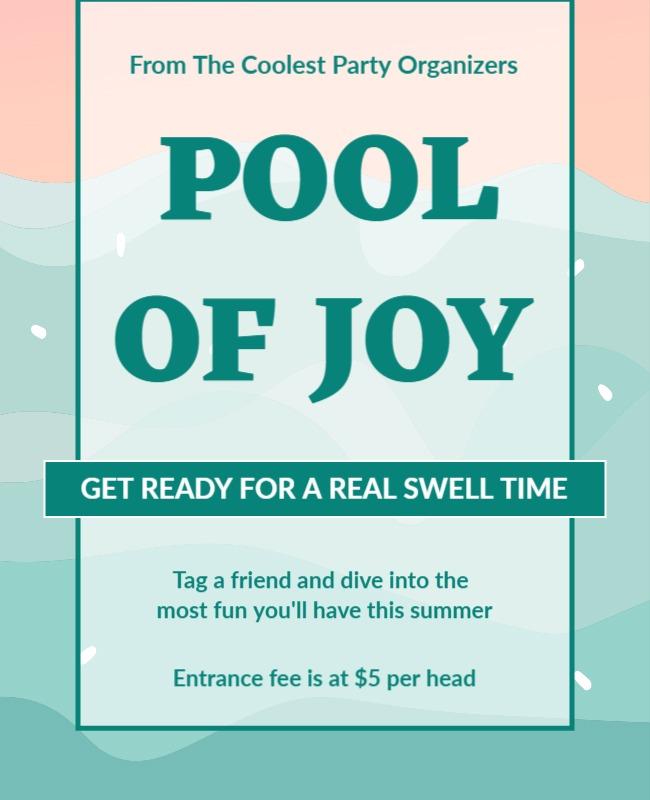 Summer Pool Party Event Flyer Template