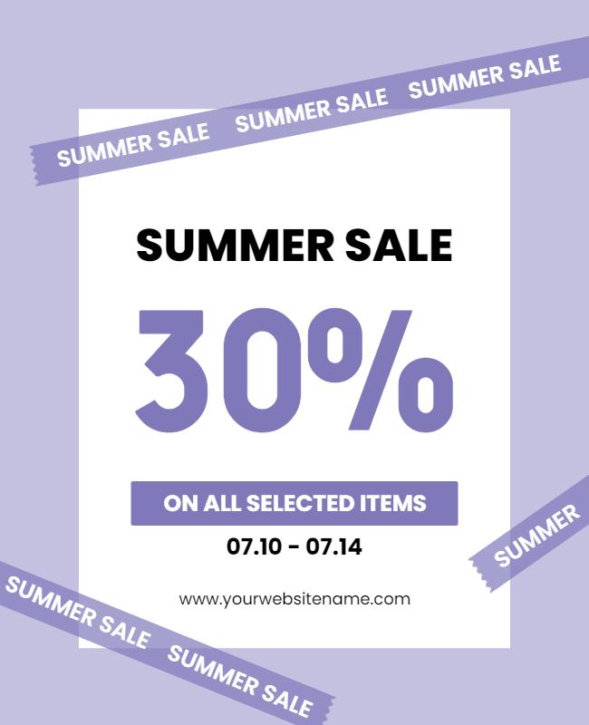 Summer Sale Discount Promotion Flyer Template