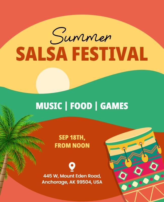 Summer Salsa Festival Event Flyer Template