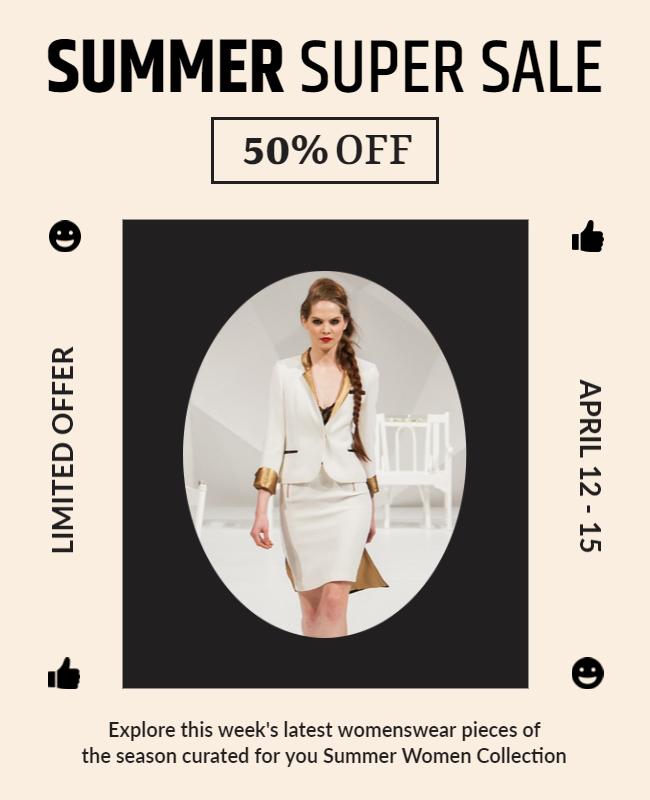 Summer Super Sale Fashion Flyer Template