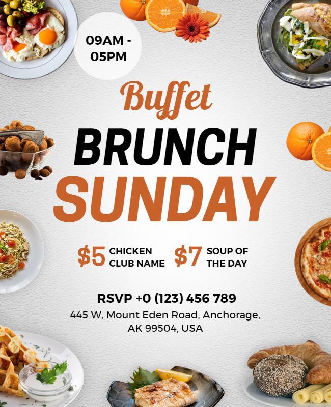 Sunday Brunch Buffet Event Flyer Template