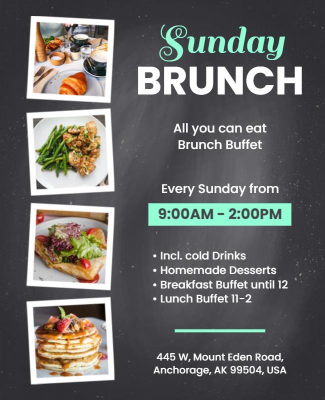 Sunday Brunch Buffet Event Flyer Template