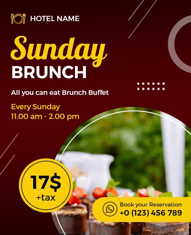 Sunday Brunch Buffet Invitation Flyer Template