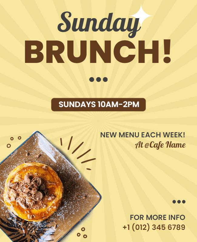 Sunday Brunch Event Promotion Flyer Template