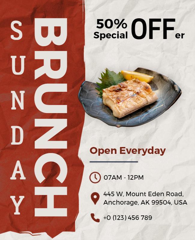 Sunday Brunch Special Offer Flyer Template