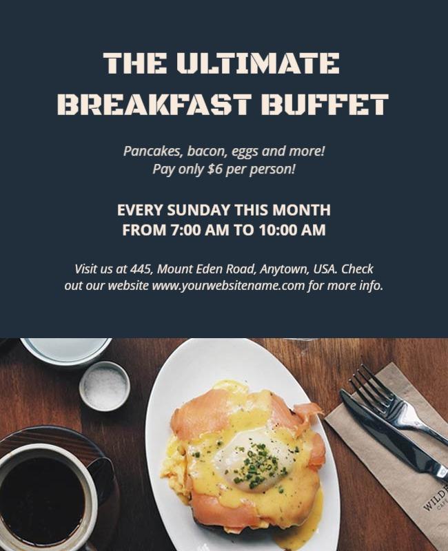 Sunday Morning Breakfast Buffet Flyer Template