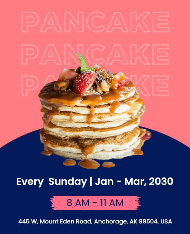 Sunday Morning Pancake Breakfast Flyer Template