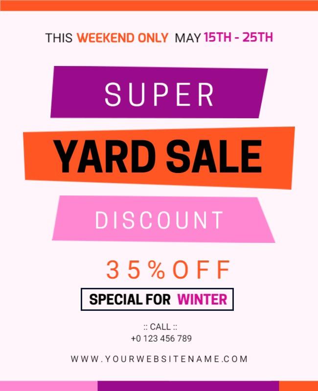 Super Yard Sale Discount Flyer Template