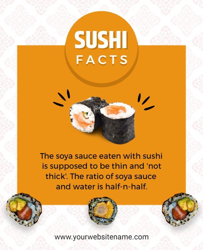 Sushi Facts Informational Flyer Template