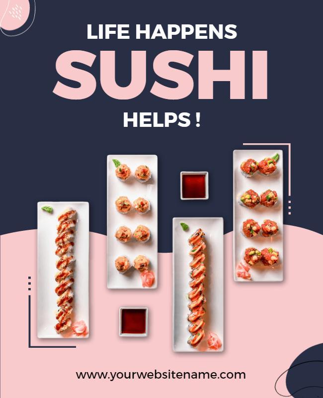 Sushi Tasting Event Promotional Flyer Template