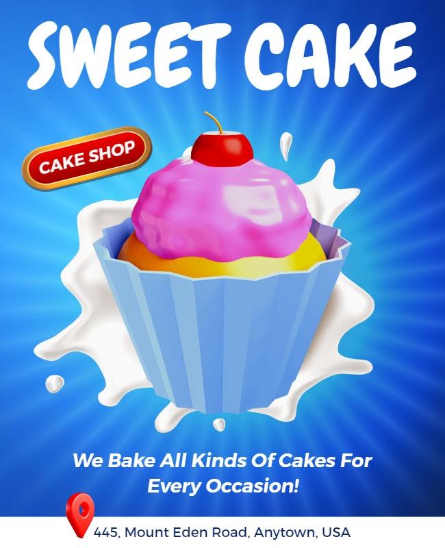 Sweet Cake 3d Flyer Template