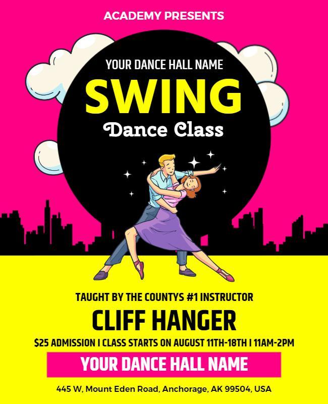 Swing Dance Class Event Flyer Template