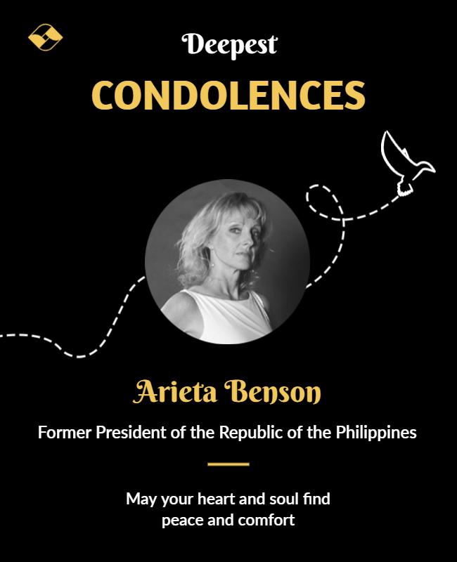 Sympathy and Condolence Announcement Flyer Template