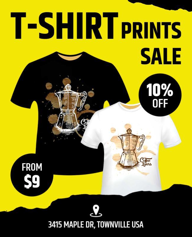 T Shirt Discount Sale Promotional Flyer Template