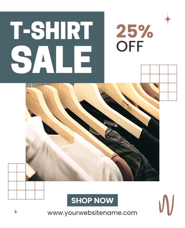 T Shirt Sale Discount Promotion Flyer Template