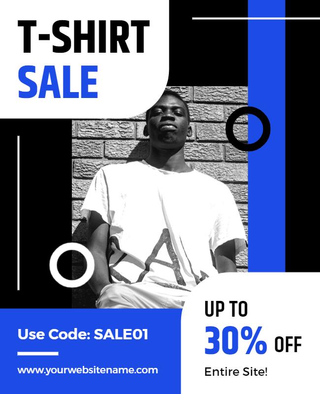 T Shirt Sale Promotional Discount Flyer Template