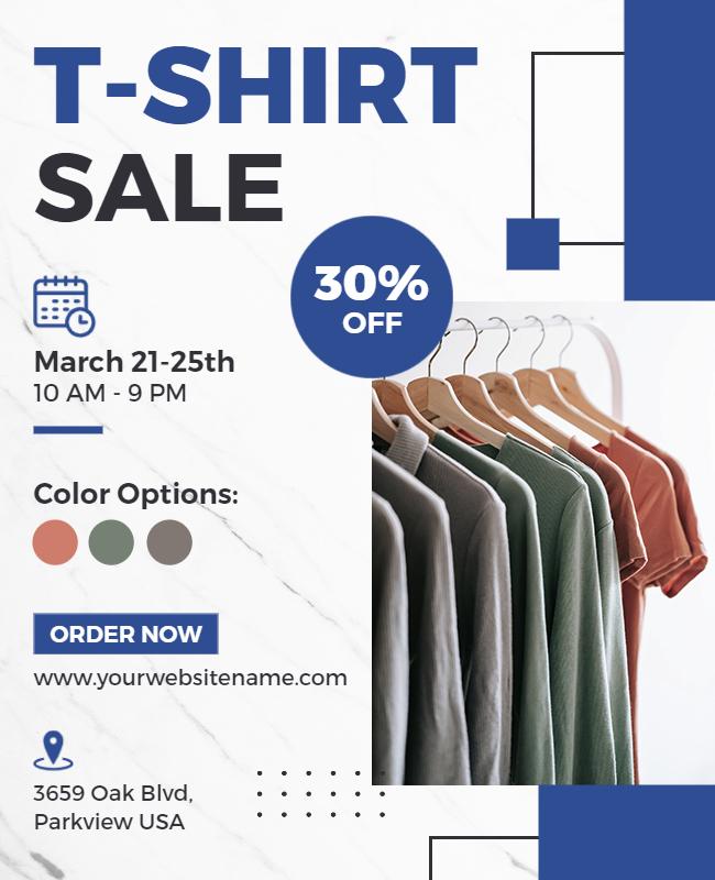 T Shirt Sale Promotional Flyer Template