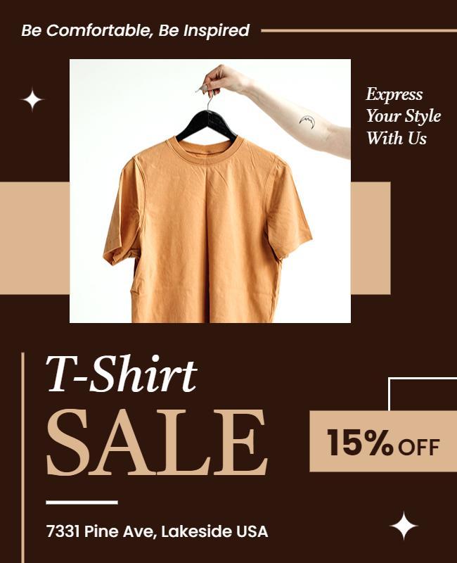 T Shirt Sale Promotional Flyer Template