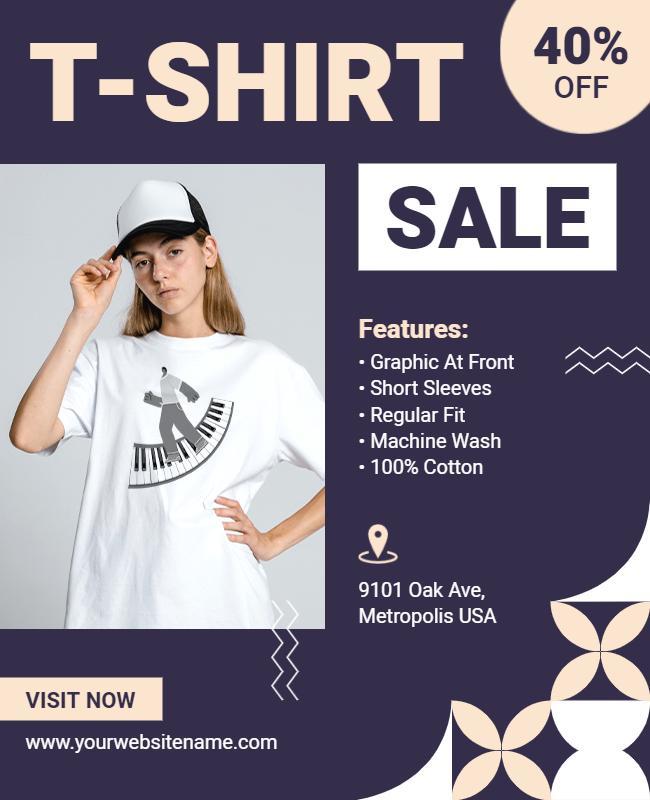 T Shirt Sale Promotional Flyer Template