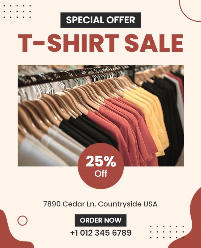 T Shirt Sale Special Offer Flyer Template