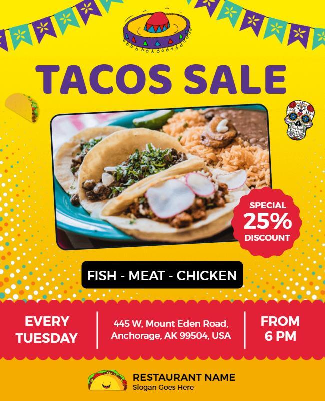 Taco Tuesday Special Promotion Flyer Template