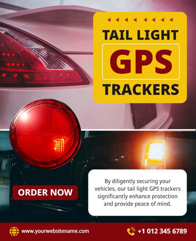 Tail Light Gps Trackers Promotional Flyer Template