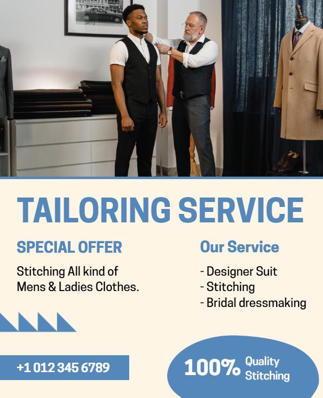 Tailoring and Alteration Services Flyer Template