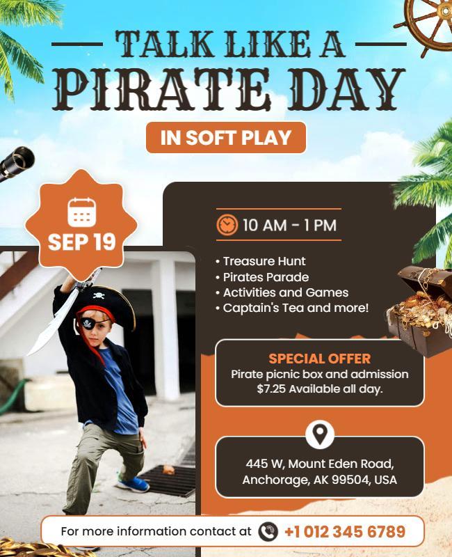 Talk Like a Pirate Day Event Flyer Template