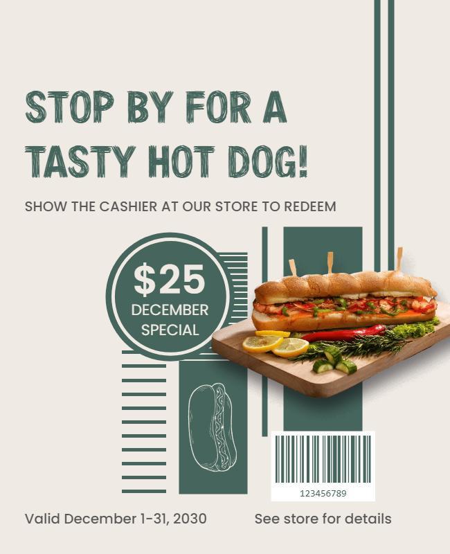 Tasty Hot Dog Promotion Flyer Template