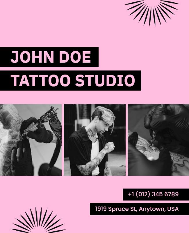 Tattoo Studio Promotional Flyer Template