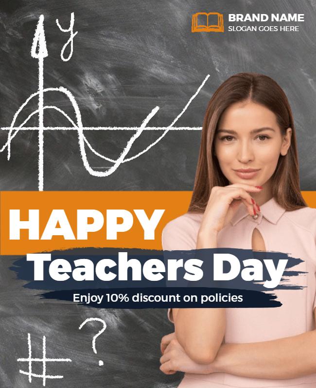 Teachers Day Celebration Discount Flyer Template