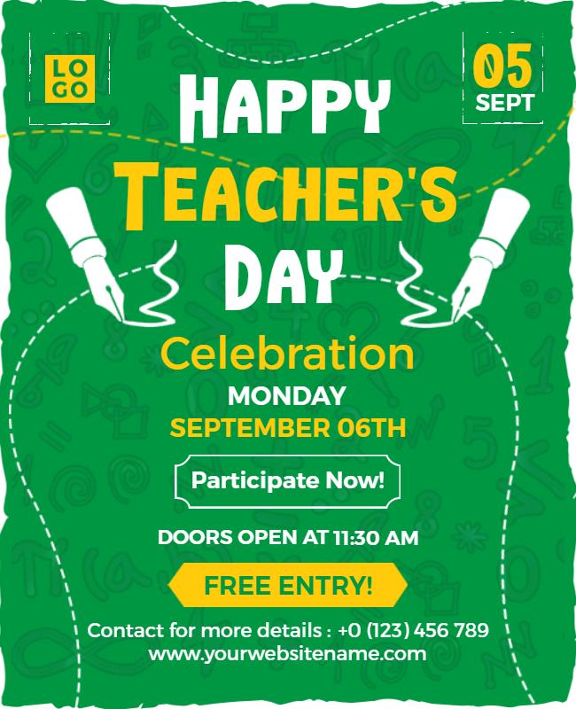 Teachers Day Celebration Event Flyer Template