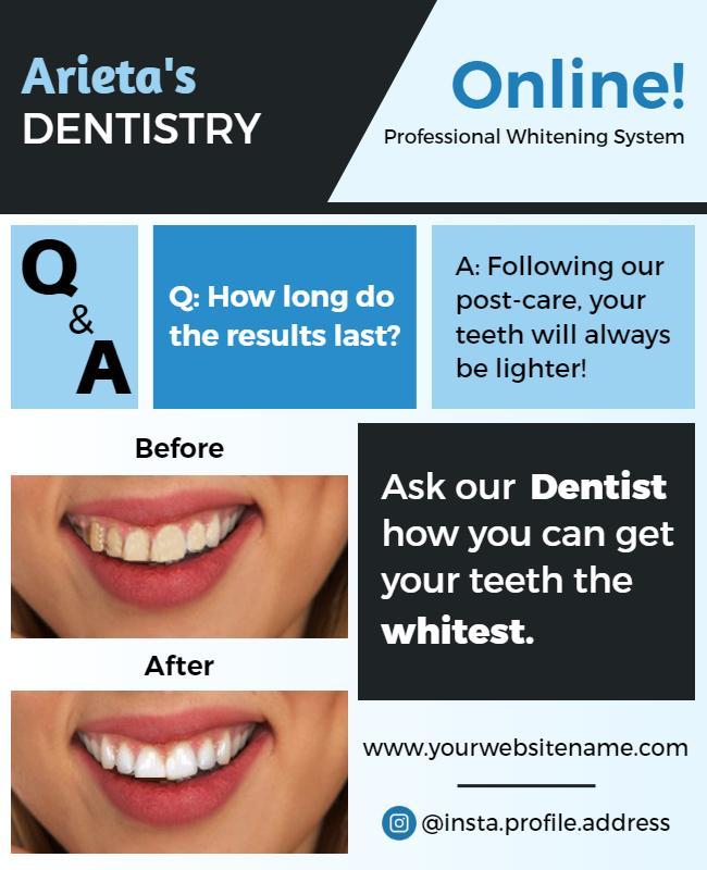 Teeth Whitening Dentistry Service Flyer Template