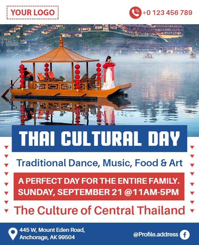 Thai Cultural Celebration Event Flyer Template