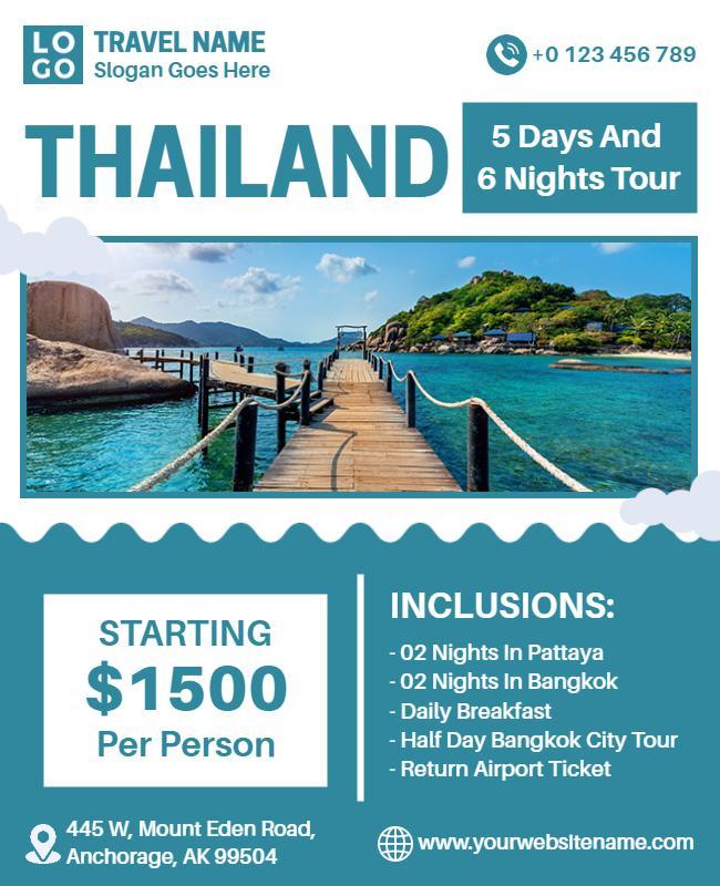 Thailand Adventure Tour Promotion Flyer Template