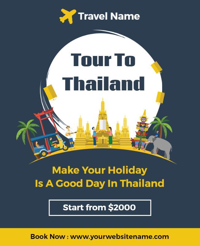 Thailand Holiday Tour Promotion Flyer Template