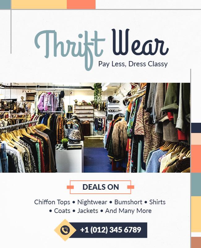 Thrifty Fashion Deals Promotional Flyer Template