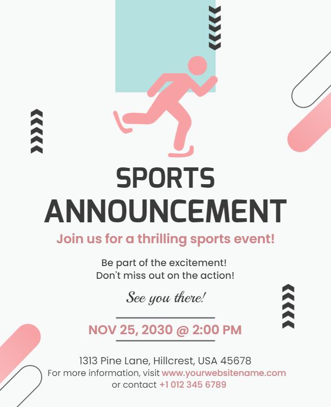 Thrilling Local Sports Event Announcement Flyer Template