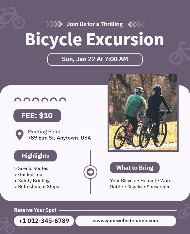 Thrilling Outdoor Bicycle Excursion Flyer Template