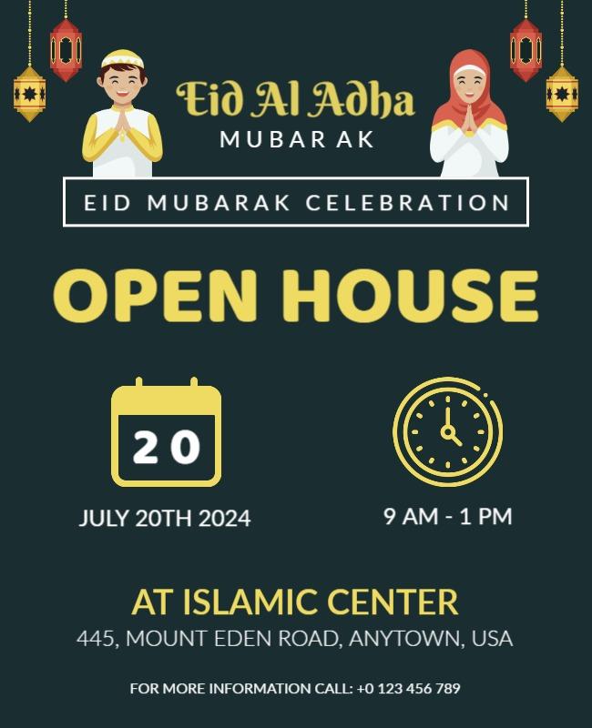 Timber Green Eid Al Adha Poster Template