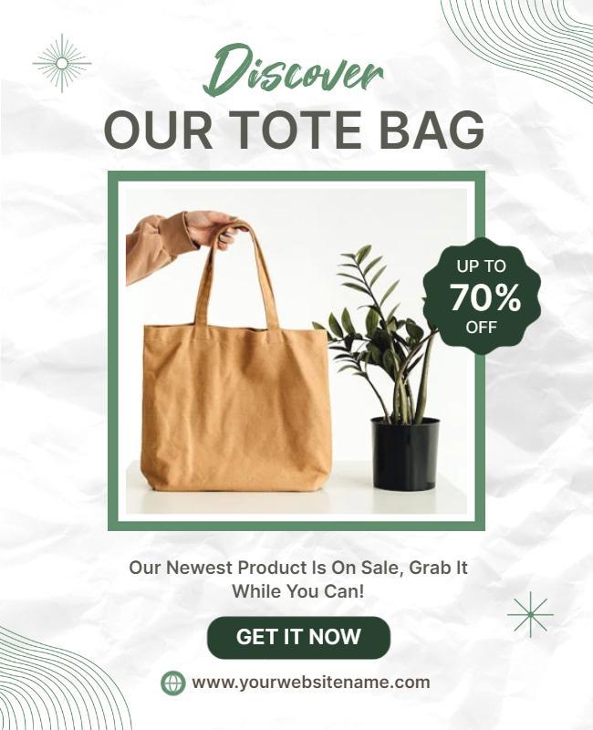 Tote Bag Discount Promotion Flyer Template